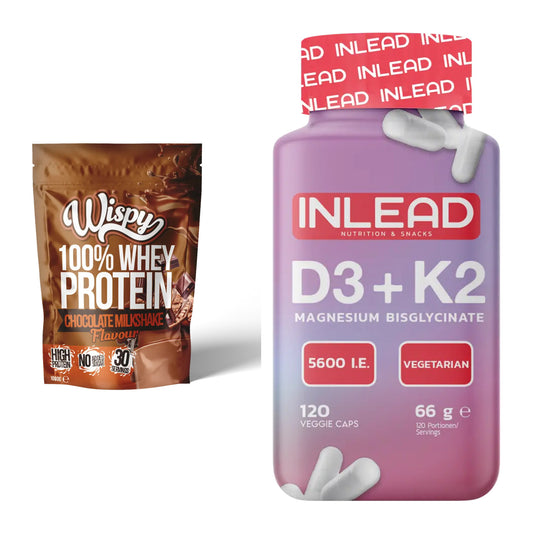 Basis-Set: Wispy Whey 100% + INLEAD Vitamin D3 + K2 + Magnesium – alle enthaltenen Artikel