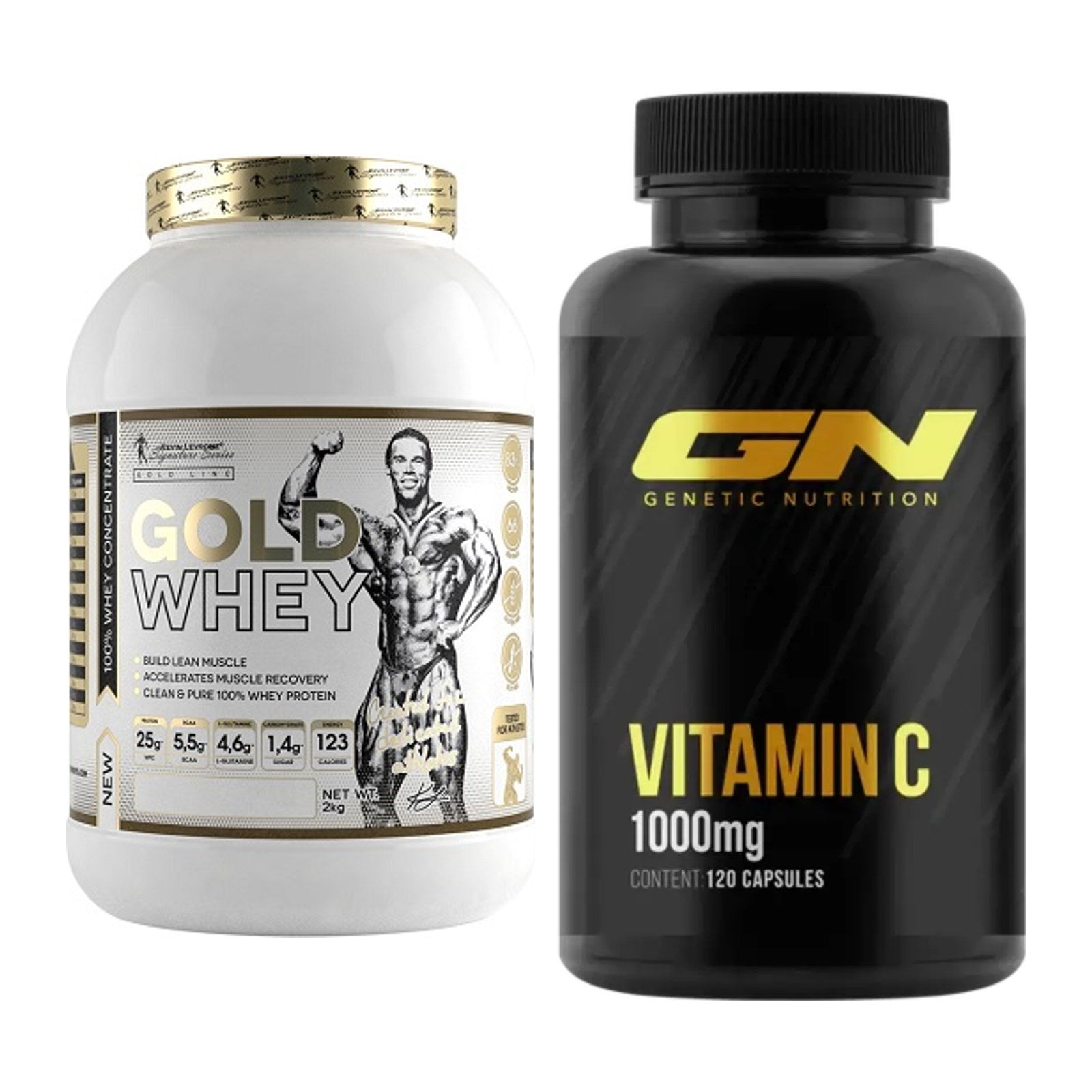 Basis-Set: Kevin Levrone Gold Whey + GN Vitamin C Health Line – alle enthaltenen Artikel