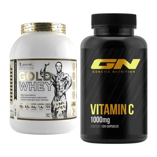 Basis-Set: Kevin Levrone Gold Whey + GN Vitamin C Health Line – alle enthaltenen Artikel
