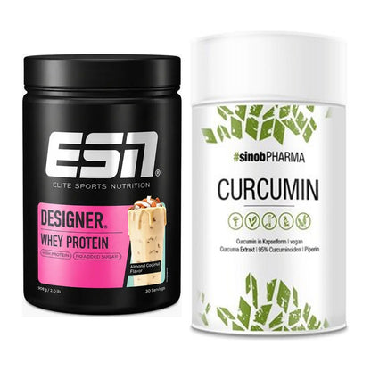 Basis-Set: ESN Designer Whey + Sinob Curcumin 95% – alle enthaltenen Artikel