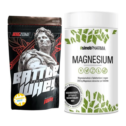 Basis-Set: Big Zone Battle Whey + Sinob Magnesium Citrat – alle enthaltenen Artikel