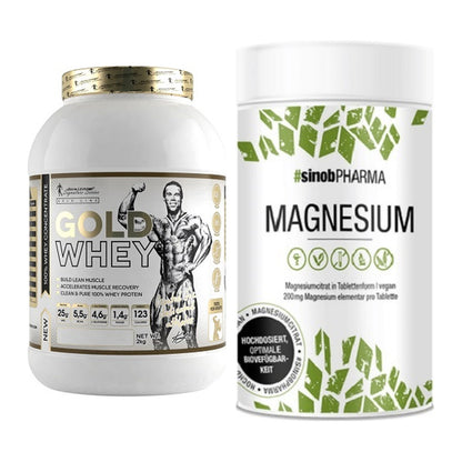 Basis-Set: Kevin Levrone Gold Whey + Sinob Magnesium Citrat – alle enthaltenen Artikel