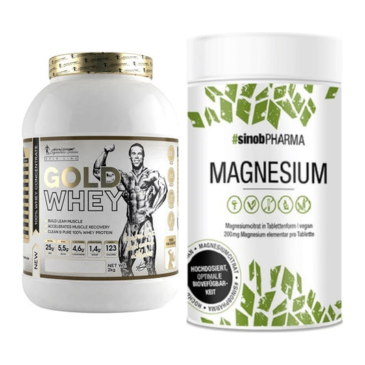 Basis-Set: Kevin Levrone Gold Whey + Sinob Magnesium Citrat – alle enthaltenen Artikel
