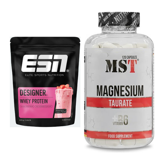 Basis-Set: ESN Designer Whey + MST Magnesium Taurat – alle enthaltenen Artikel