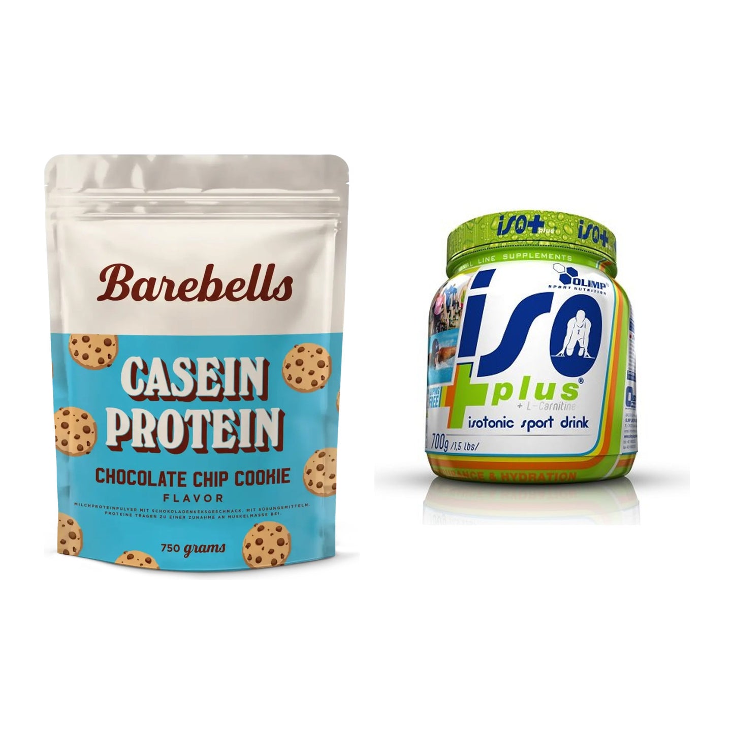Basis-Set: Barebells Casein Protein + Olimp Iso Plus – alle enthaltenen Artikel