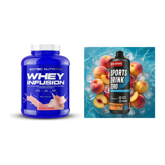 Basis-Set: Scitec Whey Infusion + Body Attack Sports Drink Zero – alle enthaltenen Artikel