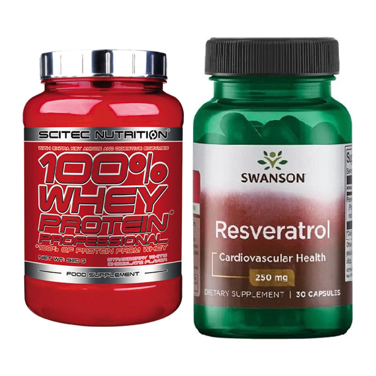 Basis-Set: Scitec 100% Whey Professional + Swanson Resveratrol – alle enthaltenen Artikel