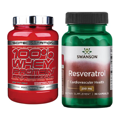 Basis-Set: Scitec 100% Whey Professional + Swanson Resveratrol – alle enthaltenen Artikel