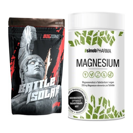 Basis-Set: Big Zone Battle Isolate + Sinob Magnesium Citrat – alle enthaltenen Artikel