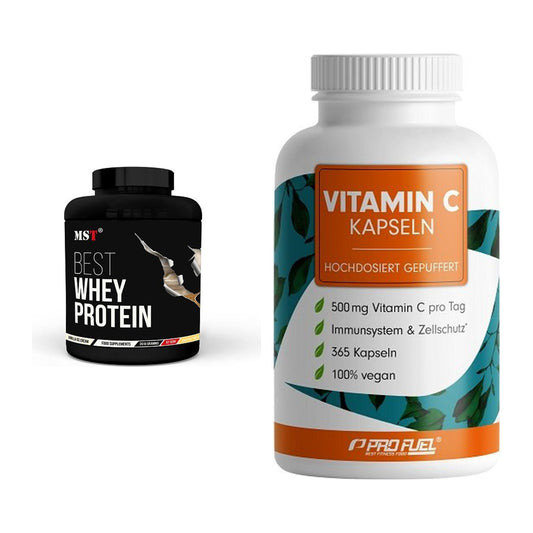 Basis-Set: MST Best Whey Protein + ProFuel Vitamin C gepuffert – alle enthaltenen Artikel