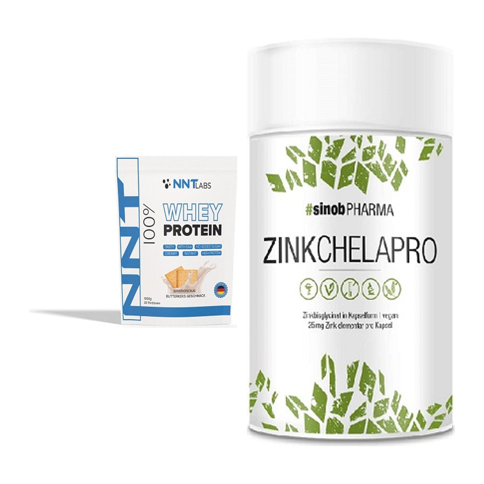 Basis-Set: NNT Whey + Sinob Zink Chelapro – alle enthaltenen Artikel