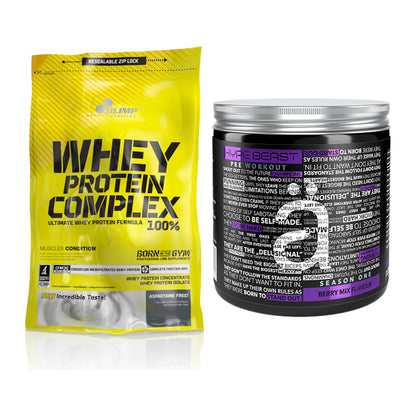 Basis-Set: Olimp Whey Protein Complex 100% + Nanosupps Hype Beast – alle enthaltenen Artikel