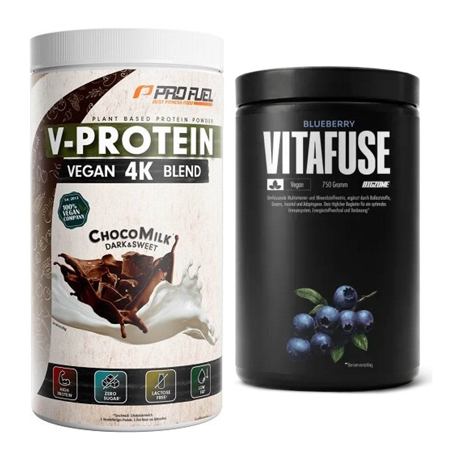 Basis-Set: ProFuel V-PROTEIN vegan 4K blend + Big Zone Vitafuse – alle enthaltenen Artikel