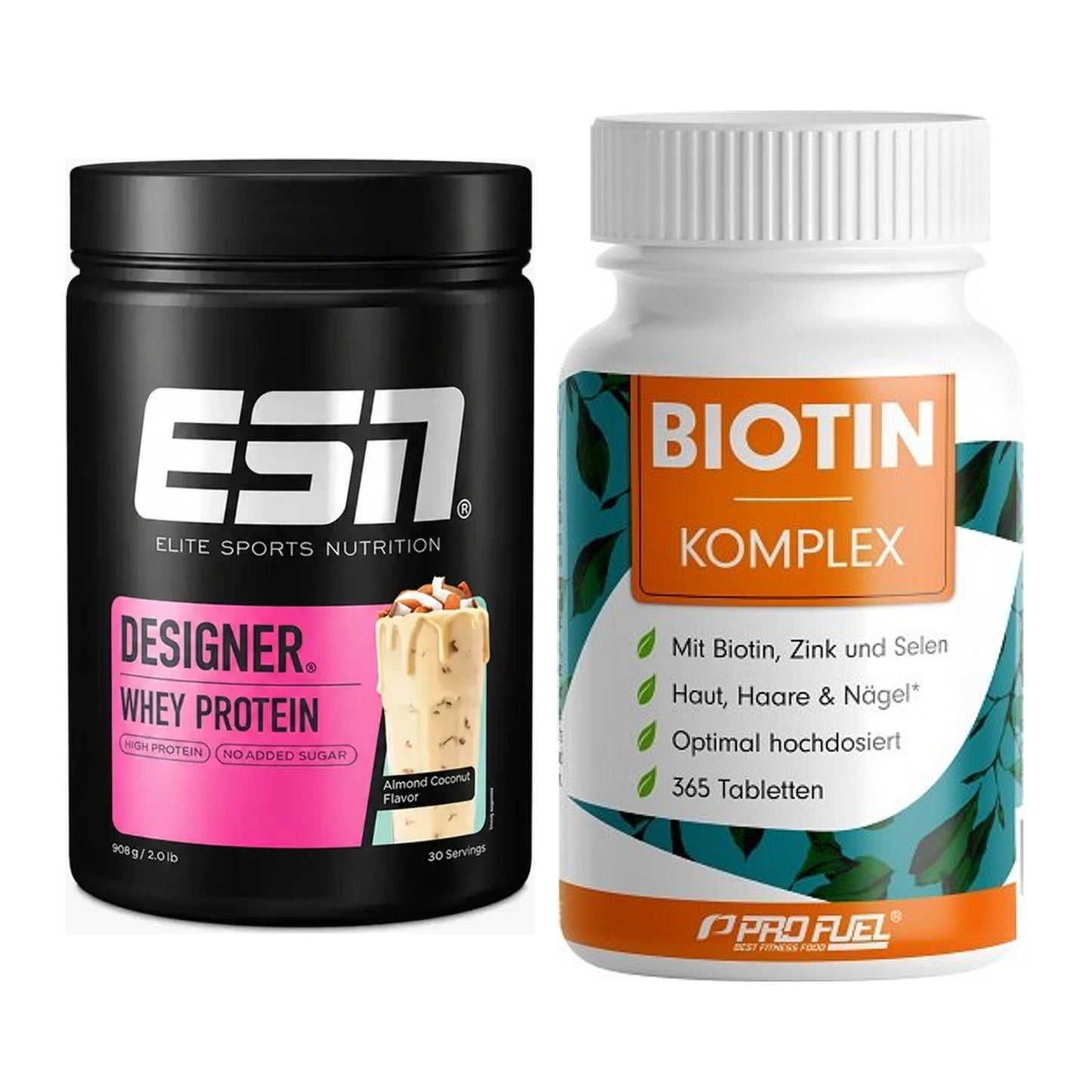 Basis-Set: ESN Designer Whey + ProFuel BIOTIN Komplex – alle enthaltenen Artikel