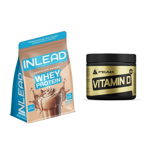 Basis-Set: INLEAD Whey Protein + Peak Vitamin D 180 Tabl. – alle enthaltenen Artikel
