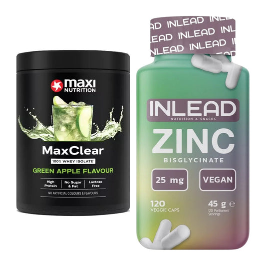 Basis-Set: MaxiNutrition MaxClear 100% + INLEAD Zink Bisglycinate – alle enthaltenen Artikel
