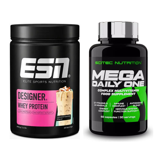 Basis-Set: ESN Designer Whey + Scitec Mega Daily One Plus – alle enthaltenen Artikel