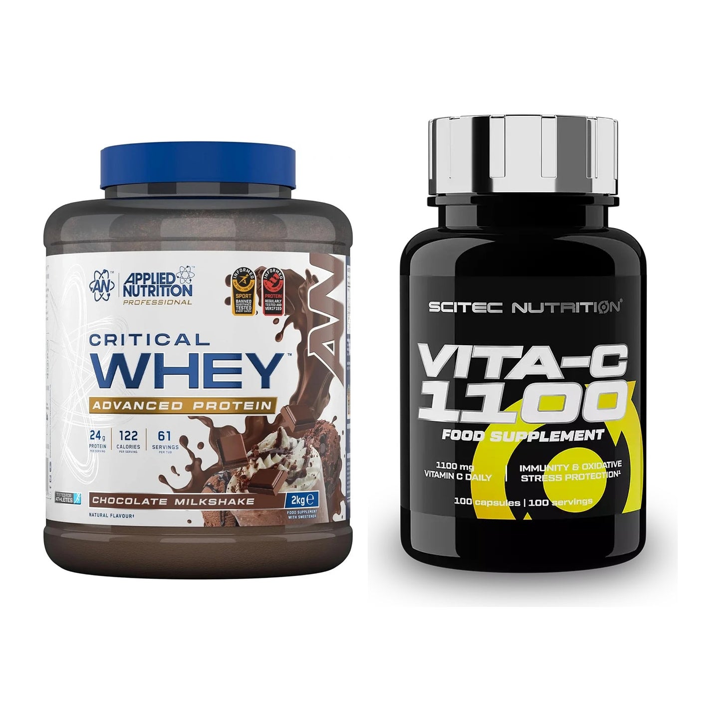 Basis-Set: Applied Nutrition Critical Whey + Scitec Vitamin C 1100 – alle enthaltenen Artikel