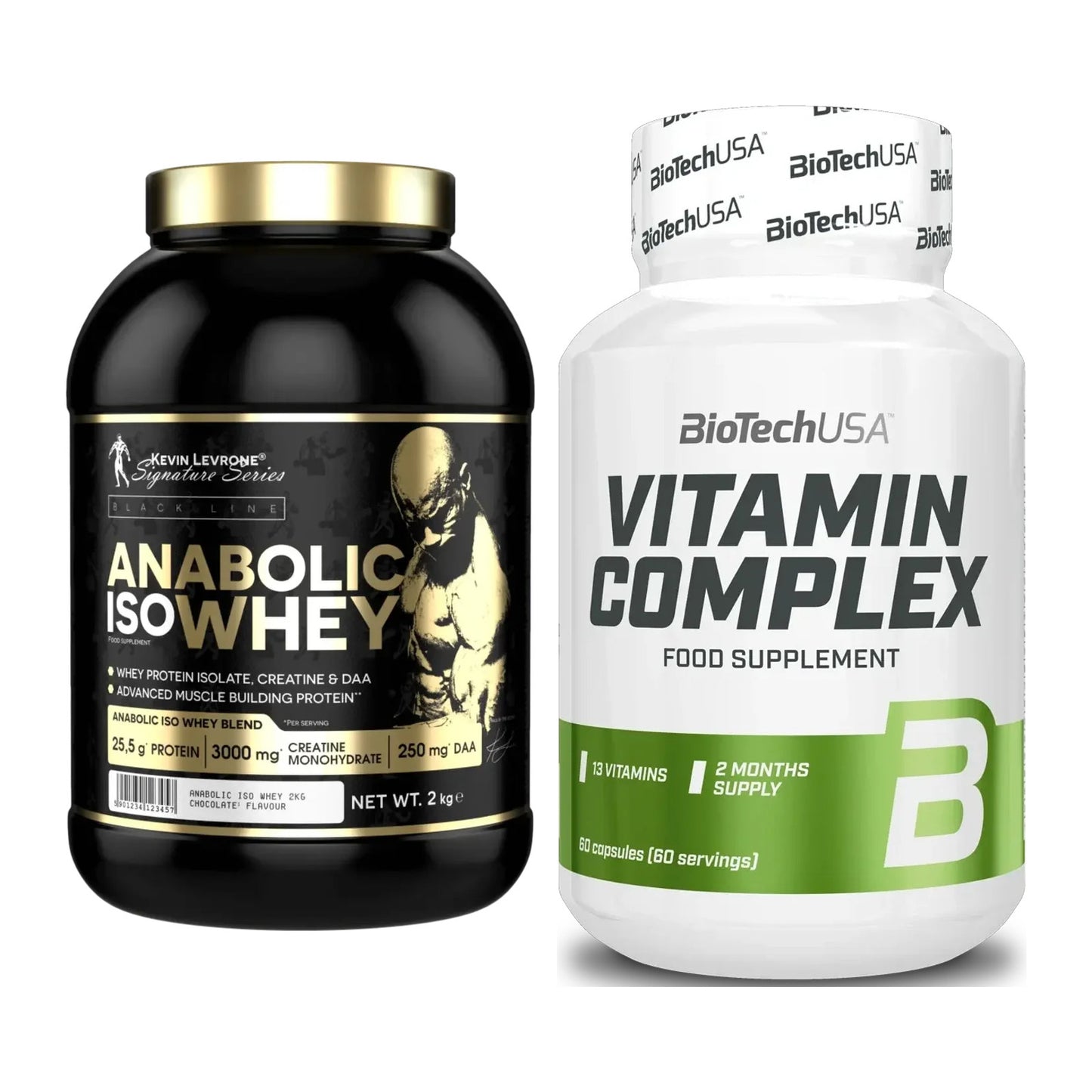 Basis-Set: Kevin Levrone Anabolic Iso Whey + BioTech Vitamin Complex – alle enthaltenen Artikel