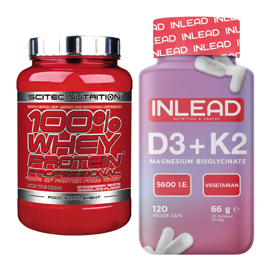 Basis-Set: Scitec 100% Whey + INLEAD Vitamin D3 + K2 – alle enthaltenen Artikel