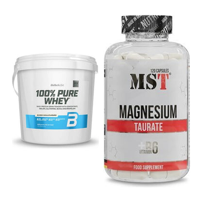 Basis-Set: BioTech 100% Pure Whey + MST Magnesium Taurat – alle enthaltenen Artikel