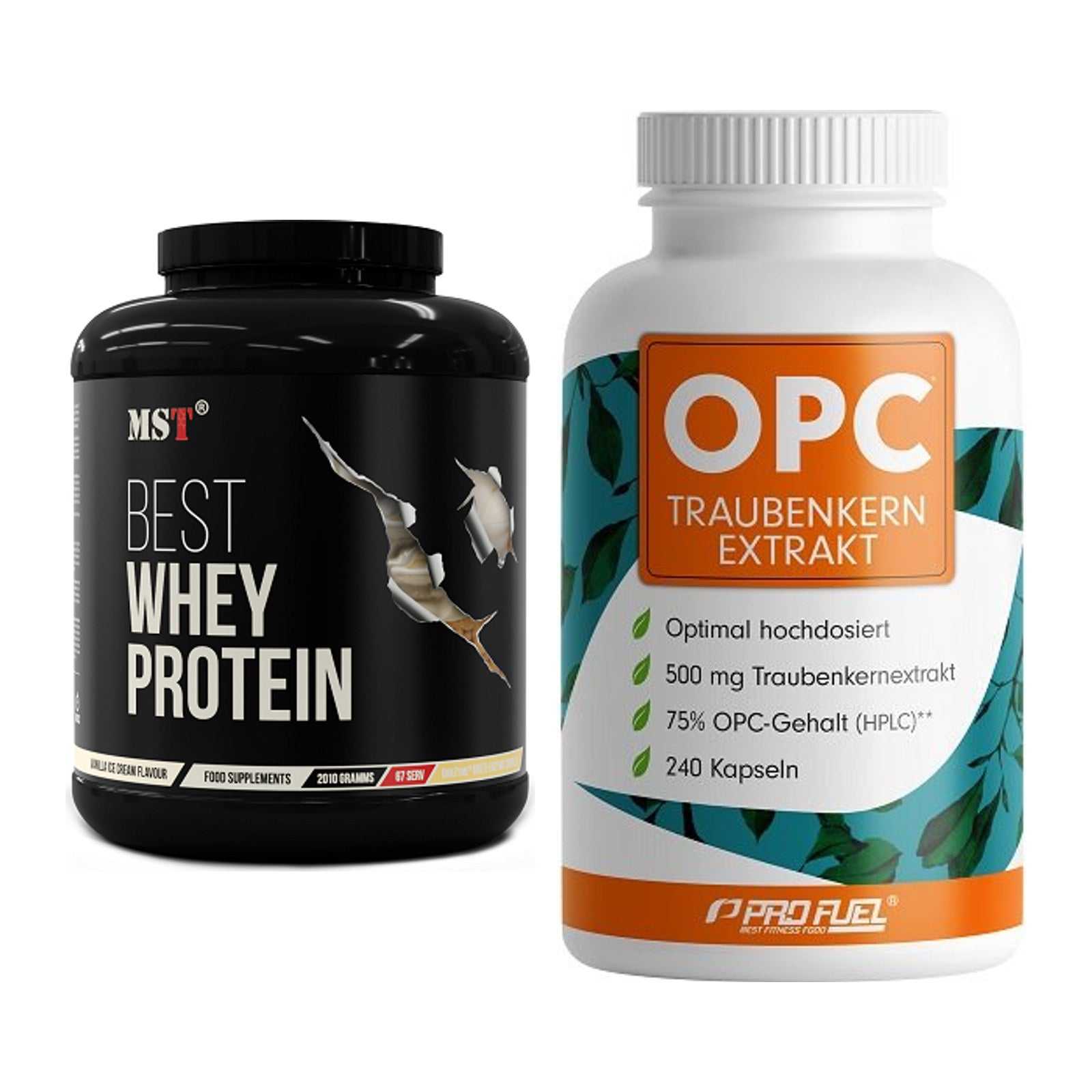 Basis-Set: MST Best Whey Protein + ProFuel OPC Traubenkernextrakt – alle enthaltenen Artikel