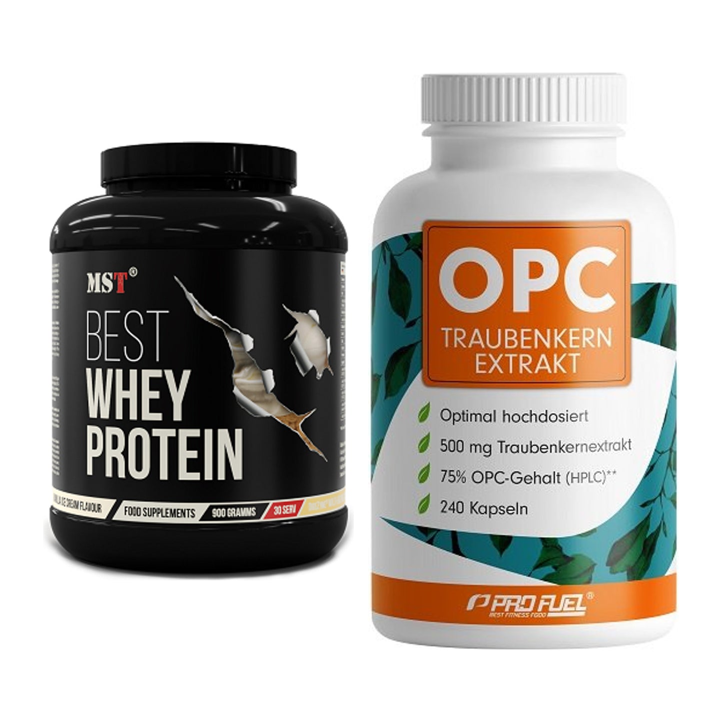 Basis-Set: MST Best Whey Protein + ProFuel OPC Traubenkernextrakt – alle enthaltenen Artikel