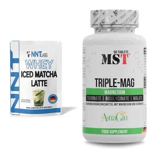 Basis-Set: NNT Whey ICED MATCHA LATTE + MST Tripple Mag – alle enthaltenen Artikel