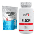 Basis-Set: BioTech 100% Pure Whey + MST Niacin – alle enthaltenen Artikel