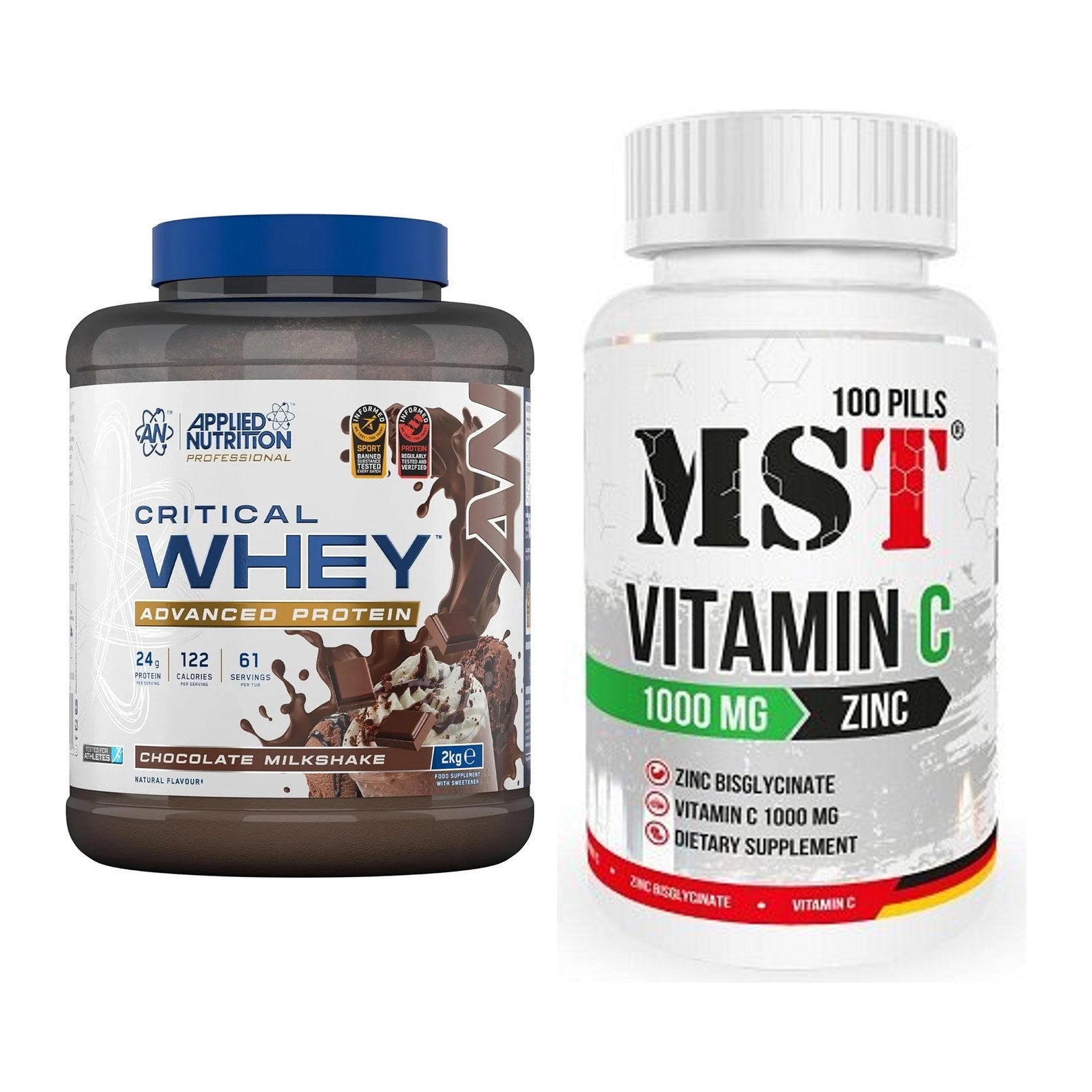 Basis-Set: Applied Nutrition Critical + MST Vitamin C 1000 + Zinc – alle enthaltenen Artikel