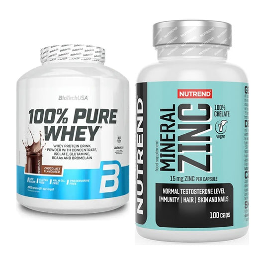 Basis-Set: BioTech 100% Pure Whey + Nutrend Zinc Chelate 15mg – alle enthaltenen Artikel
