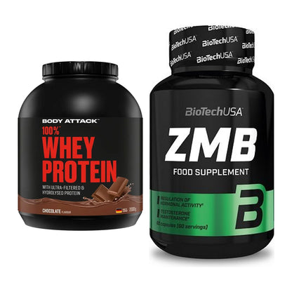 Basis-Set: Body Attack 100% Whey Protein + BioTech ZMB – alle enthaltenen Artikel