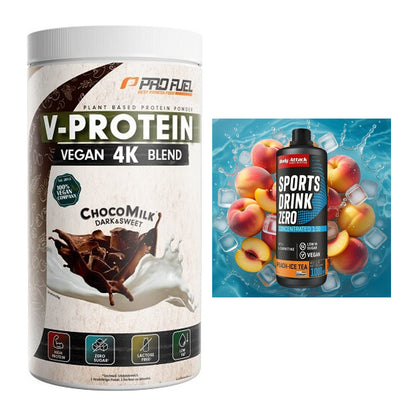 Basis-Set: ProFuel V-PROTEIN vegan 4K + Body Attack Sports Drink – alle enthaltenen Artikel