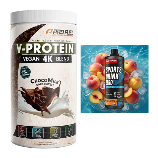 Basis-Set: ProFuel V-PROTEIN vegan 4K + Body Attack Sports Drink – alle enthaltenen Artikel
