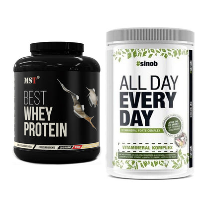 Basis-Set: MST Best Whey Protein + Sinob All Day Every Day 30 Serv. – alle enthaltenen Artikel