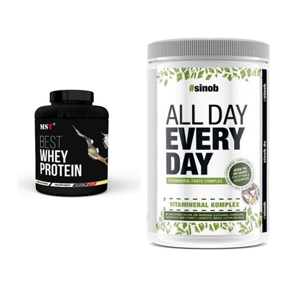 Basis-Set: MST Best Whey Protein + Sinob All Day Every Day 30 Serv. – alle enthaltenen Artikel