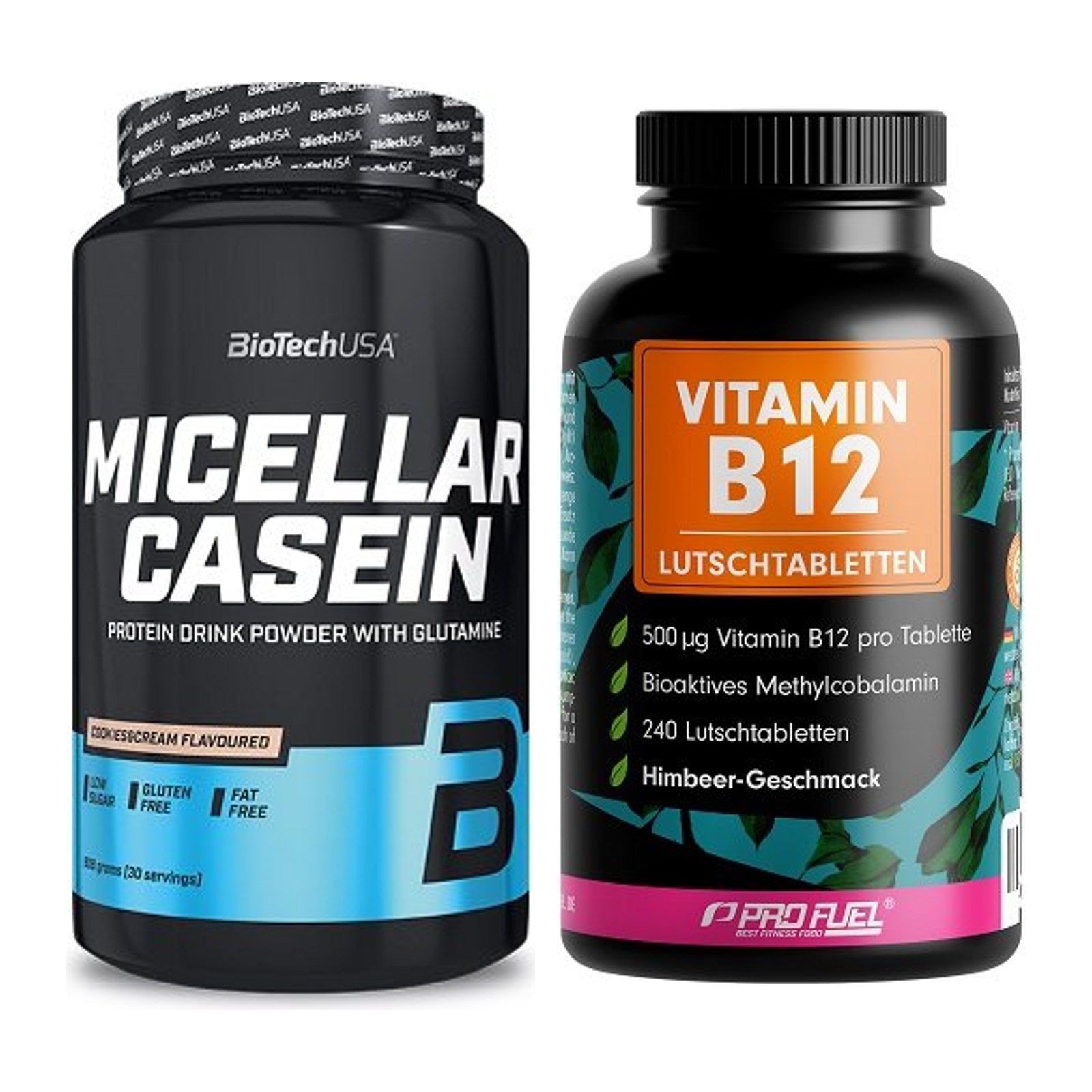 Basis-Set: BioTech Micellar Casein + ProFuel Vitamin B12 240 – alle enthaltenen Artikel