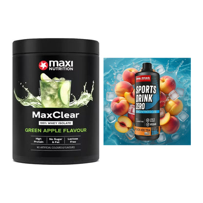 Basis-Set: MaxiNutrition MaxClear 100% + Body Attack Sports Drink – alle enthaltenen Artikel