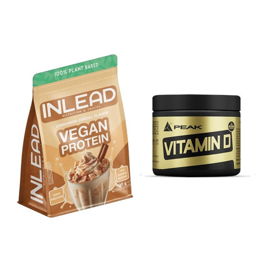 Basis-Set: INLEAD Vegan Protein + Peak Vitamin D 180 Tabl. – alle enthaltenen Artikel