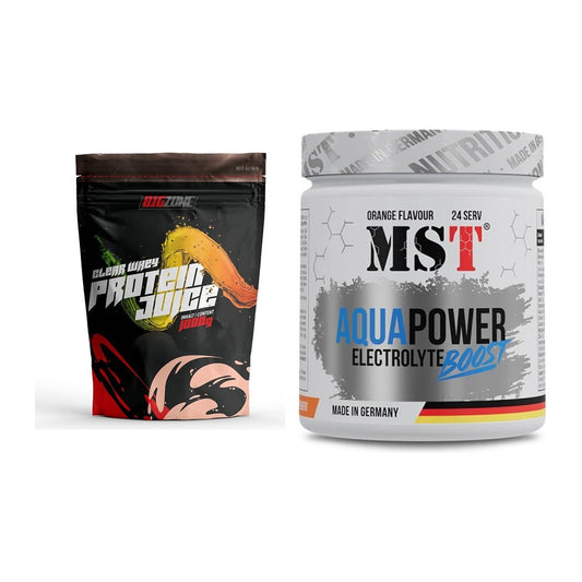 Basis-Set: Big Zone Clear Whey Protein + MST Aqua Power Electrolyte – alle enthaltenen Artikel