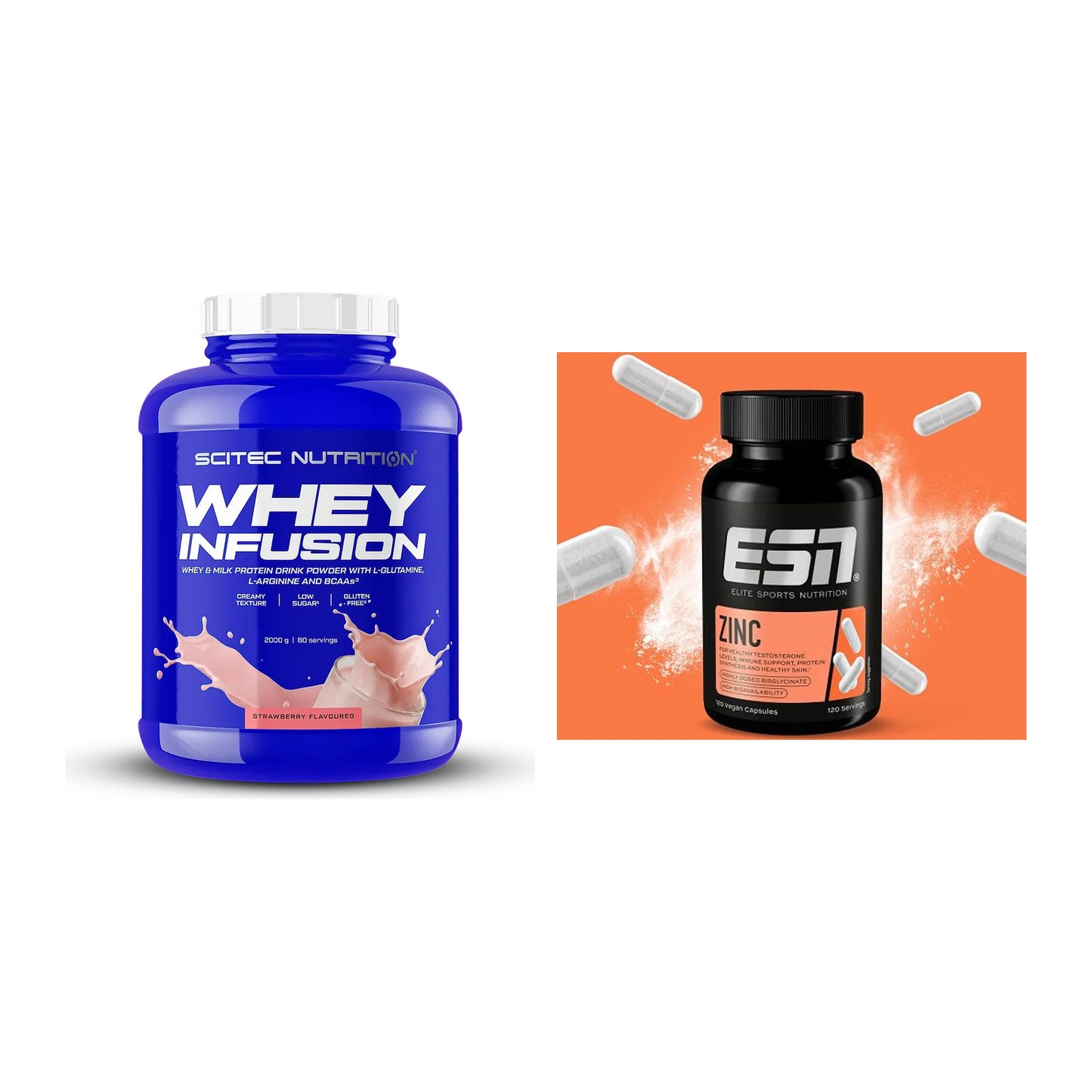 Basis-Set: Scitec Whey Infusion + ESN Zinc – alle enthaltenen Artikel