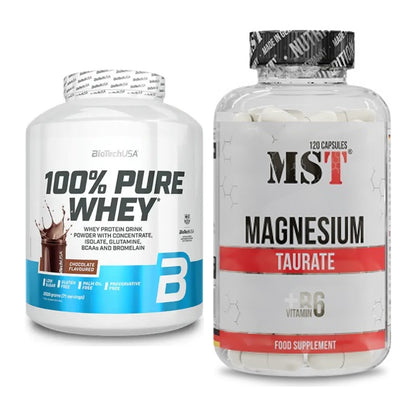 Basis-Set: BioTech 100% Pure Whey + MST Magnesium Taurat – alle enthaltenen Artikel