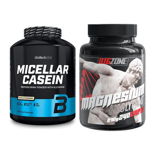 Basis-Set: BioTech Micellar Casein + Big Zone Magnesium Bisglycinat – alle enthaltenen Artikel