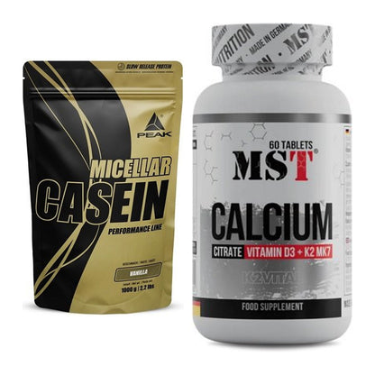 Basis-Set: Peak Micellar Casein + MST Calcium Citrate D3 + K2Vital – alle enthaltenen Artikel