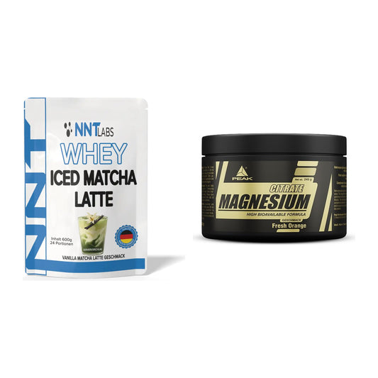Basis-Set: NNT Whey ICED MATCHA LATTE + Peak Magnesium Citrat – alle enthaltenen Artikel