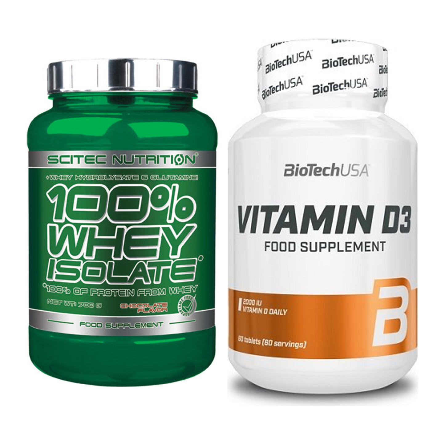 Basis-Set: Scitec Whey Isolate + BioTech Vitamin D3 – alle enthaltenen Artikel