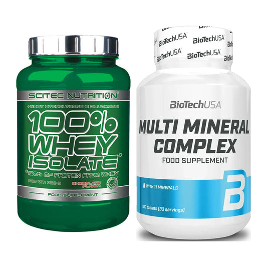 Basis-Set: Scitec Whey Isolate + BioTech Multi Mineral Complex 100 – alle enthaltenen Artikel