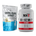 Basis-Set: BioTech 100% Pure Whey + MST Vitamin D3 + K2 + MK-7 – alle enthaltenen Artikel