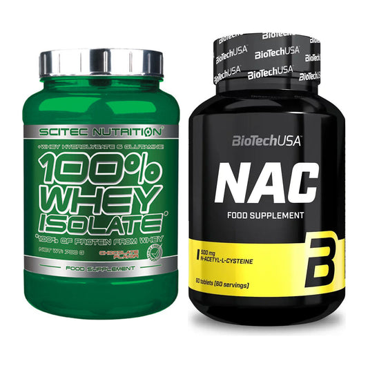 Basis-Set: Scitec Whey Isolate + BioTech NAC – alle enthaltenen Artikel