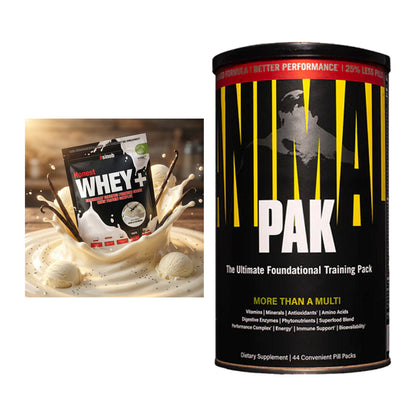 Basis-Set: Sinob Honest Whey+ + Universal Animal Pak 44 Serv. – alle enthaltenen Artikel